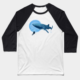 Deep sea diving - whale shark art Baseball T-Shirt